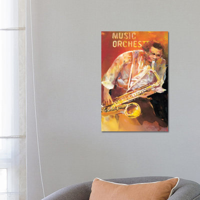 Jazzman II 1 Piece Wrapped Canvas Painting
