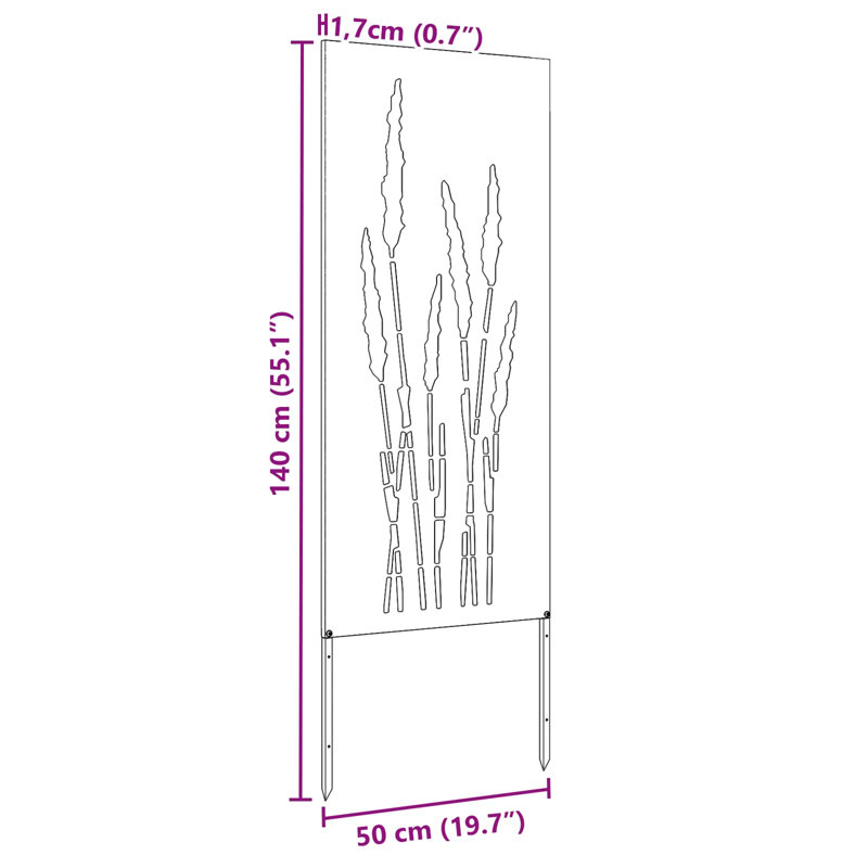 vidaXL Garden Privacy Screen Partition Outdoor Decor Modern Decorative Barrier