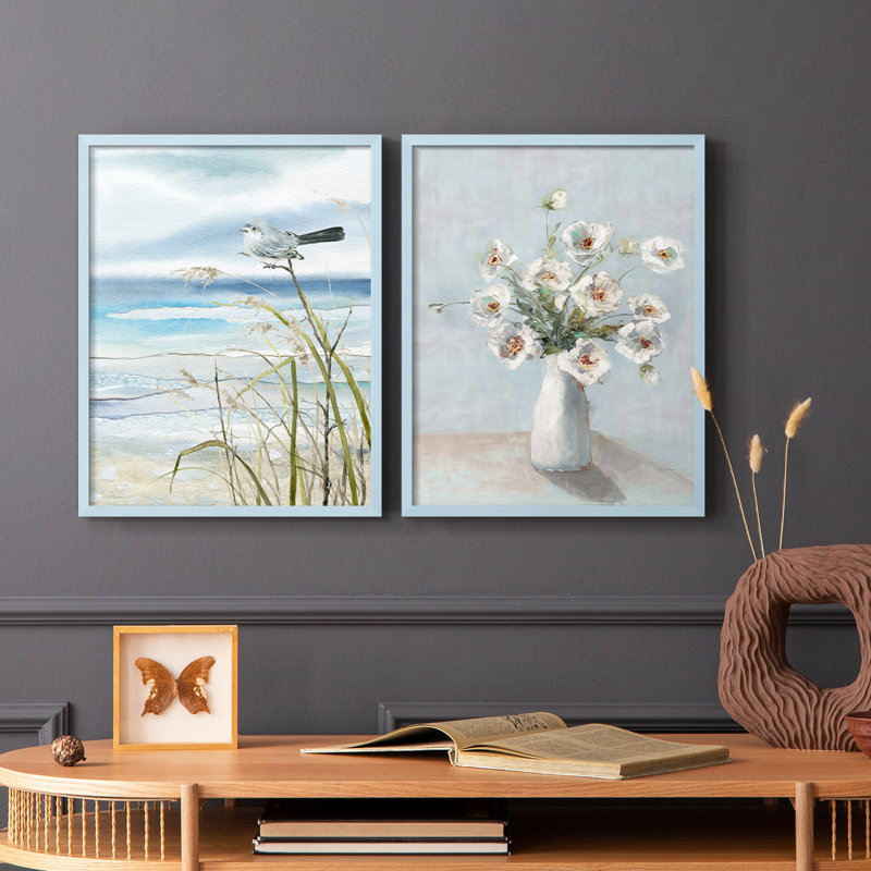 Seaside Rest II - reproduction encadrée de qualité supérieure - prête à être accrochée - aucun clou requis - aucun clou requis