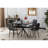 Mid Century Modern Dining Table, Square, 38.6" Black And Iron, Space Saving, Easy To Assemble & Maintain Square Table For 4-6, Style, Clean-1884372214