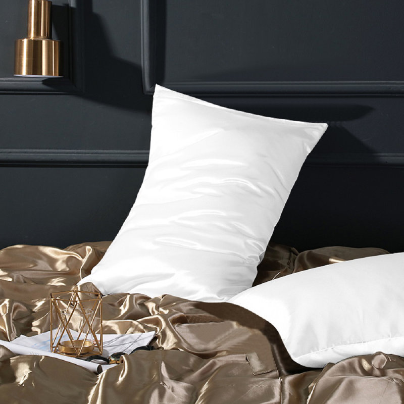 Taie d'oreiller en microfibre / polyester de couleur unie , Très grand, Blanc