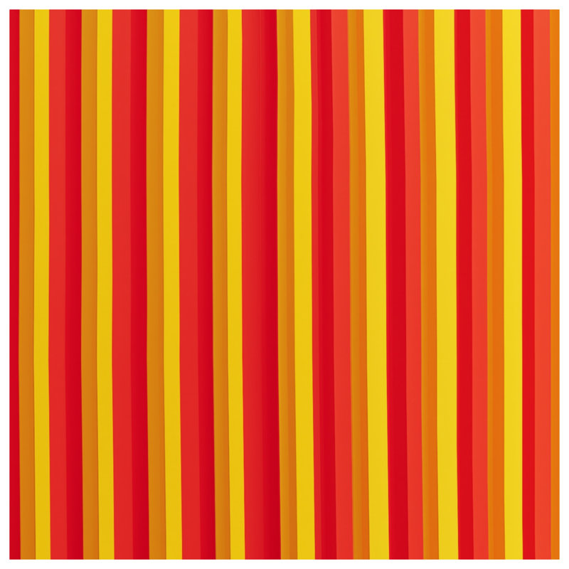 Red Yellow Vertical Stripes Duvet Covers, King