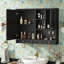 Armoire à pharmacie murale avec porte miroir et tablette ajustable-714075898