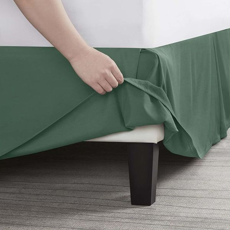Luxury Pleated 14" Bed Skirt, Hunter Green, Full XL
