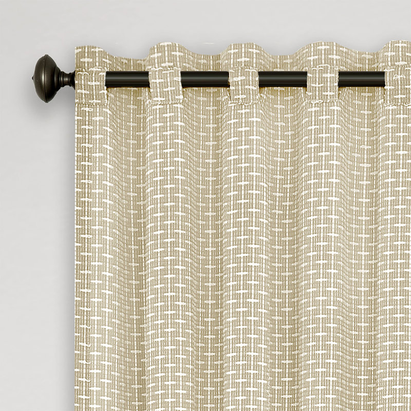 Mckinslee Semi Sheer Curtain Single Panel, Light Brown, 42" W x 84" L