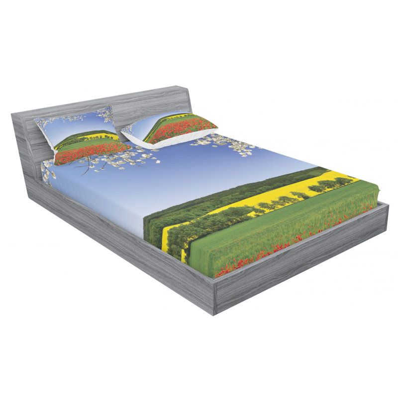 Microfiber Sheet Set, Queen Sheet Set with Fitted Sheet