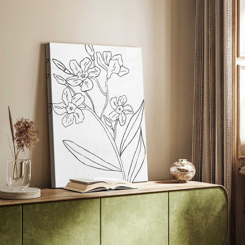 Esquisse botanique II - galerie sur mesure Cavas, H 48 po x l 32 po