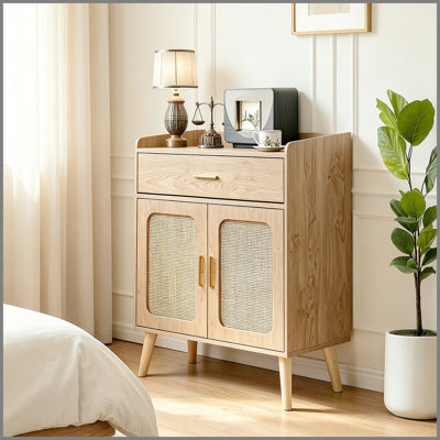 Armoire de cuisine, armoire de ferme, rangement avec 1 tiroir et 2 portes, armoire avec pieds en bois massif, buffet de plancher pour le salon, la salle à manger, la salle de bain (couleur blanche)