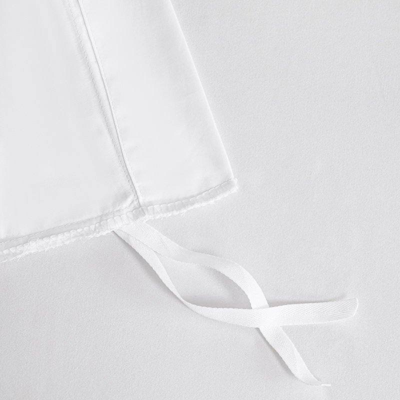 American Cotton 500 Thread Count Sateen Weave Hotel Stitch Duvet Cover Set Long Staple Cotton Embroidered Duvet Cover