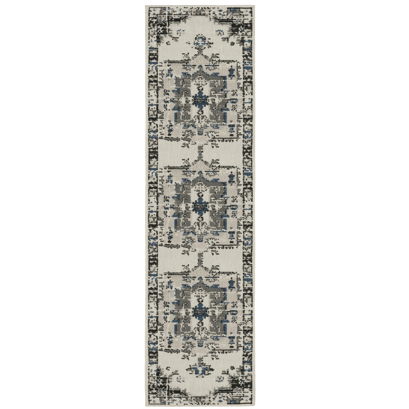 Dylen Oriental Indoor / Outdoor Rug, Runner 1'10" x 7'3"