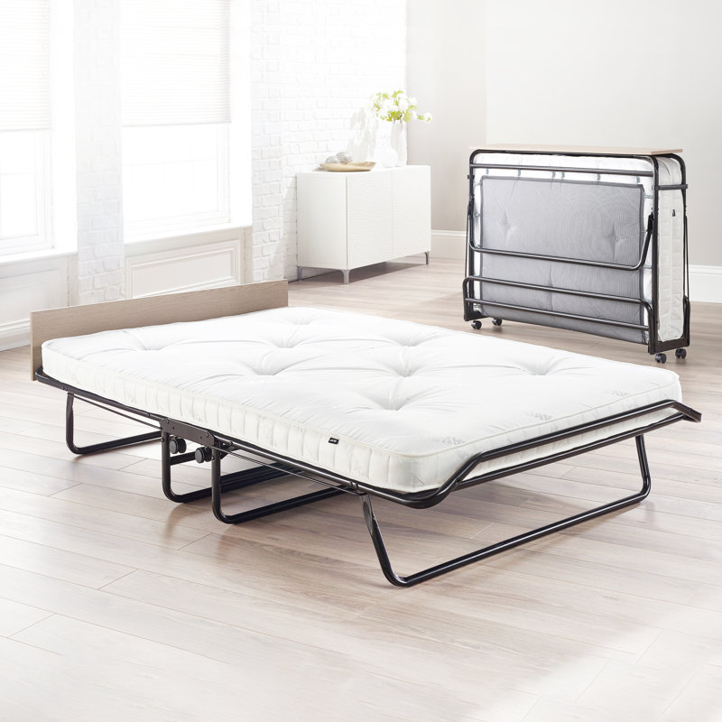 Jay-Be Supreme Automatic Folding Bed with Micro e-Pocket Sprung Mattress and Headboard, 122 x 197cm