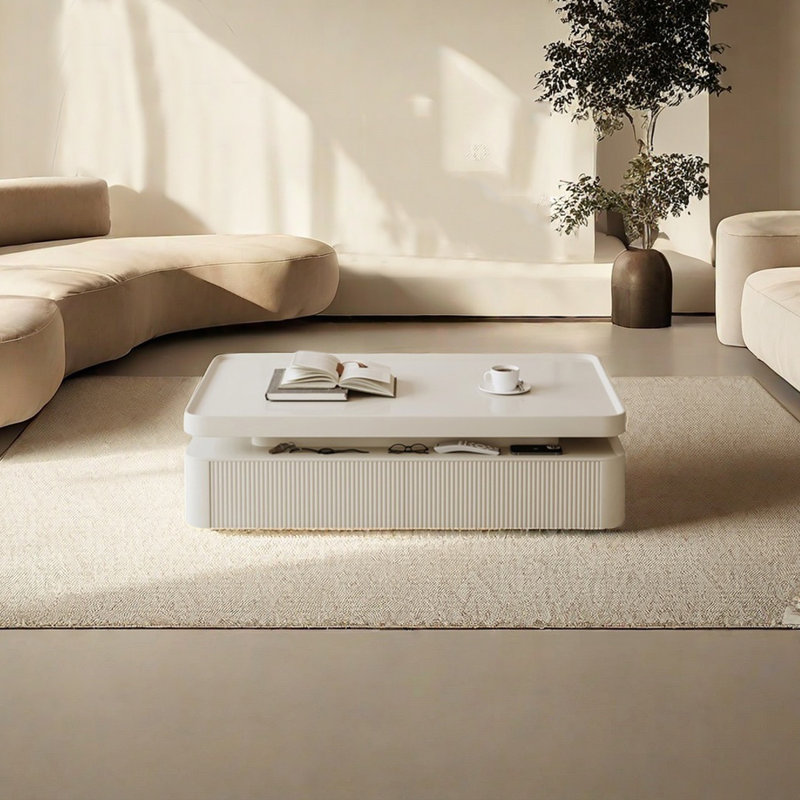 Table basse Nordic Creative, Blanc, Blanc