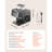 Deep Black ABS Portable Ice Maker with Flake Ice, 44 lbs Daily, Sleek Modern Style