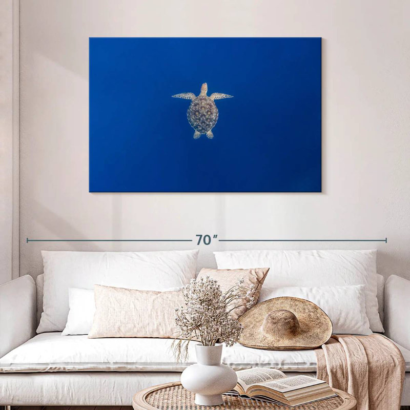 Brampt Blue Sea Turtle, 30" H x 45" W