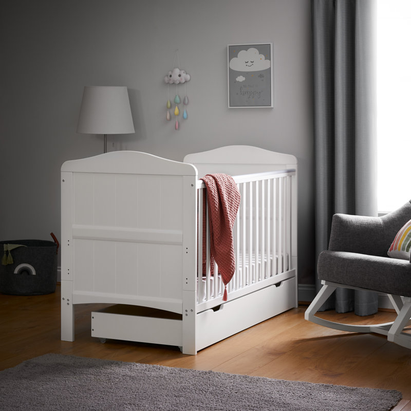Whitby Cot Bed & Underdrawer, White