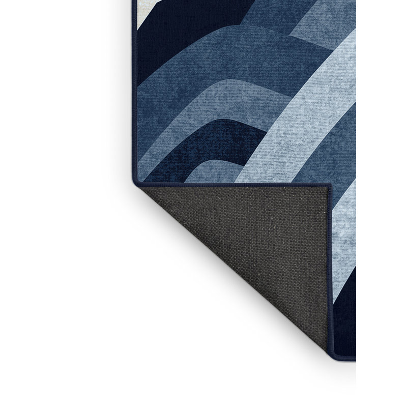 Tapis gris moelleux moelleux Art Deco, Carré 4 pi