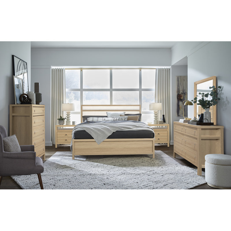 Wentworth King Upholstered Panel Bed, Sandstone Beige, King