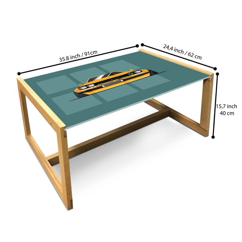 Isen Trestle Coffee Table, 40cm H x 91cm W x 62cm D