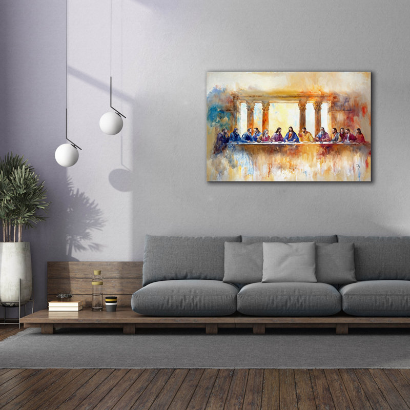 «The Last Supper - Whispers Of Eternity» par Ivan Guaderrama, art mural sur toile, H 40 po x l 60 po x P 1,5 po