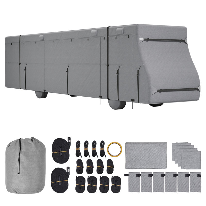 Gray Non-Woven Fabric 40-43 ft RV Motorhome Cover