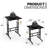 Mobile Computer Desk, Adjustable Height Laptop Standing Desk with Tilting Tabletop and Monitor Shelf-80291860