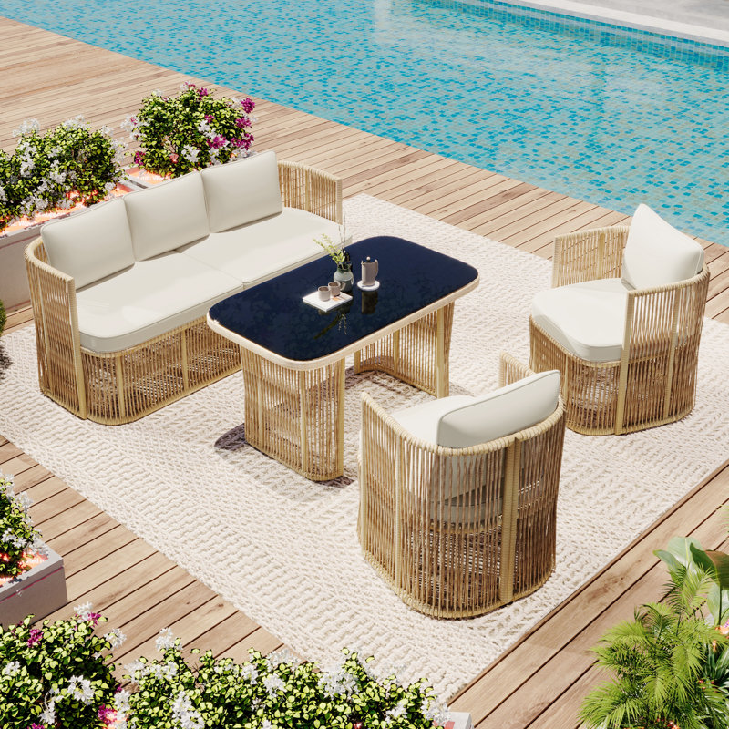 5 - Person Patio Dining Set with Rectangular Table