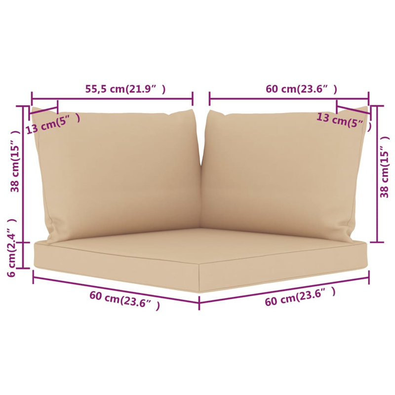 Coussin de siège / dossier d'extérieur, Beige
