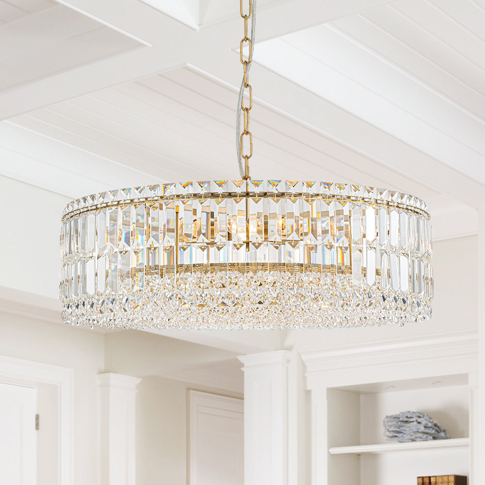 8 - Light Chandelier with Crystal Accents