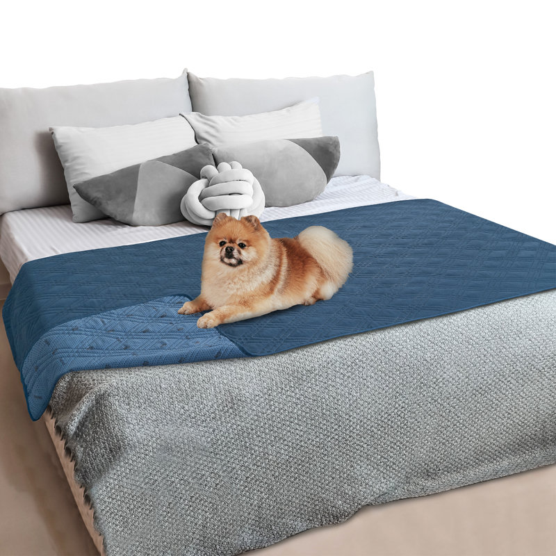 Medium Blue Waterproof Reversible Pet Blanket