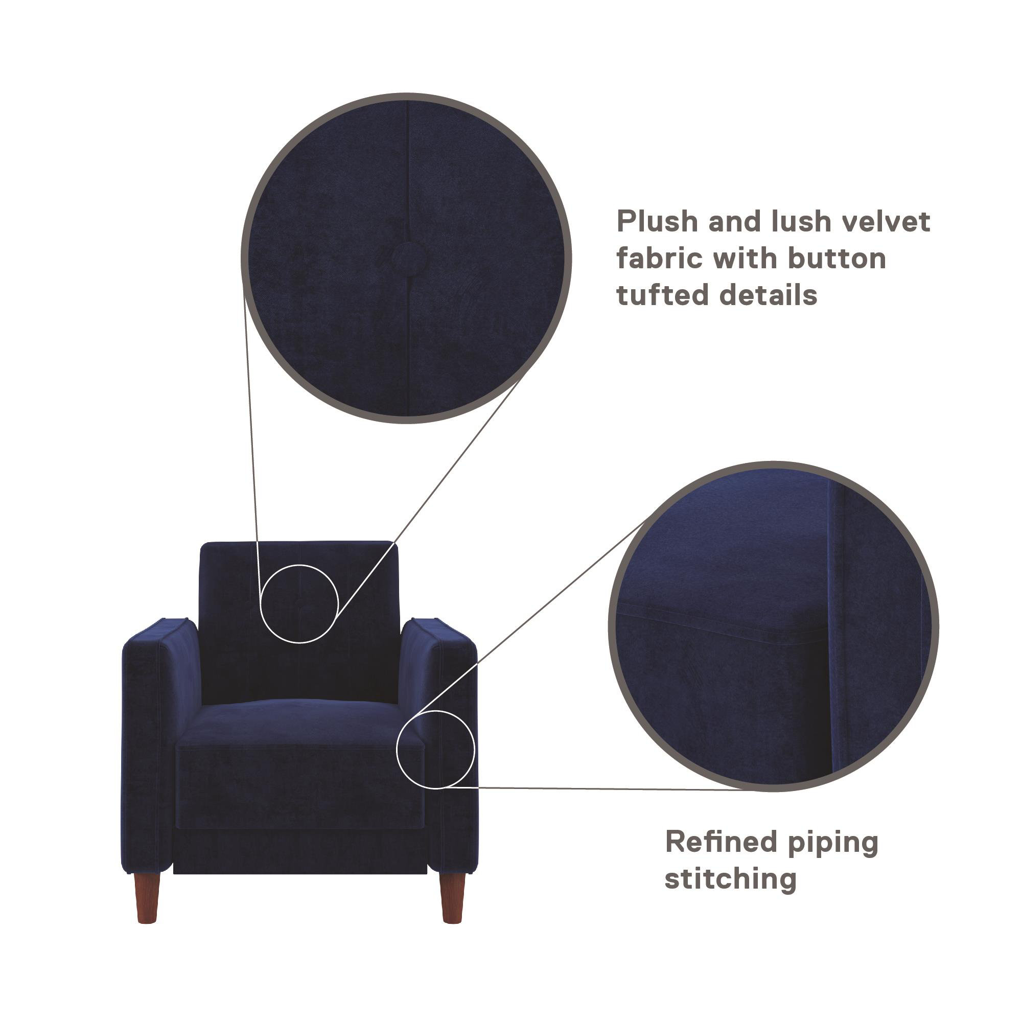 Mercury Row® Imani Velvet Armchair & Reviews Wayfair Canada