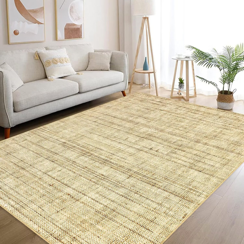 Tapis moderne lavable pour tapis de chambre à coucher, Rectangle 9 pi x 12 pi