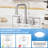 8 Inch Widespread Bathroom Sink Faucet 3 Hole with Pop-up Drain and Supply Lines (2 Pack)-103515671