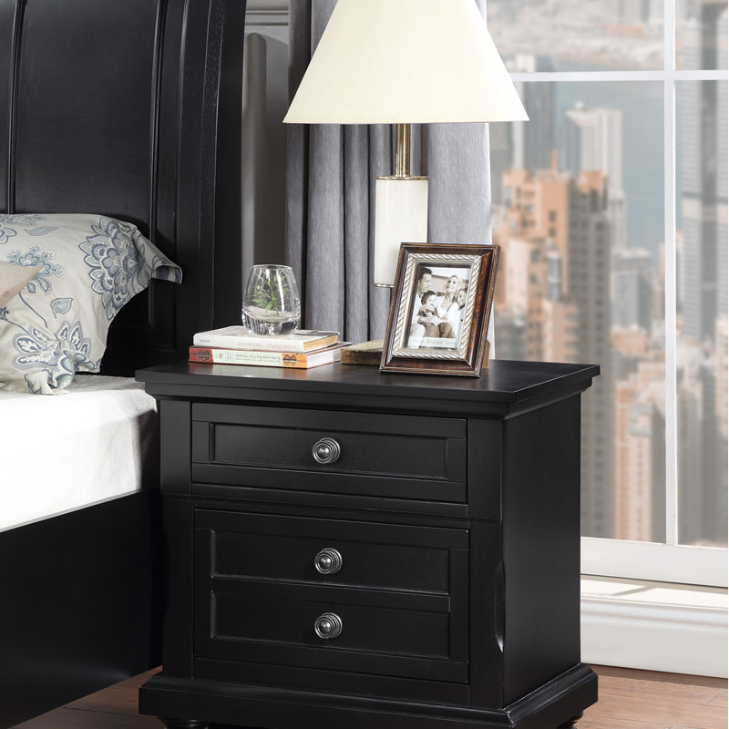 Table de chevet Meade, Noir