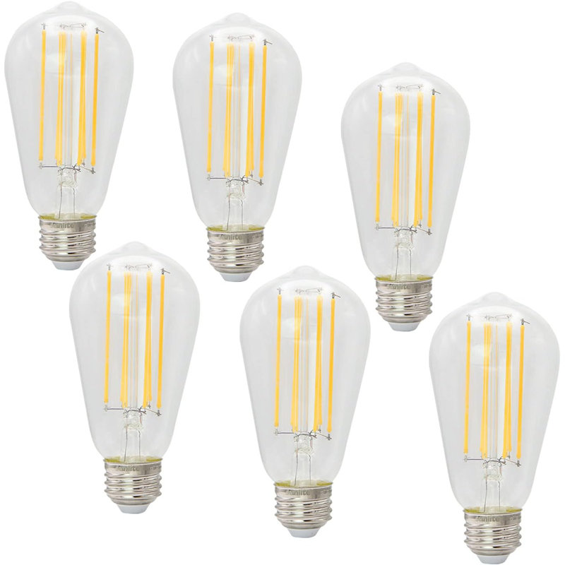 6 Watt (60 Watt Equivalent), S19 LED, Dimmable Light Bulb, Warm White (2700K) E26/Medium (Standard) Base