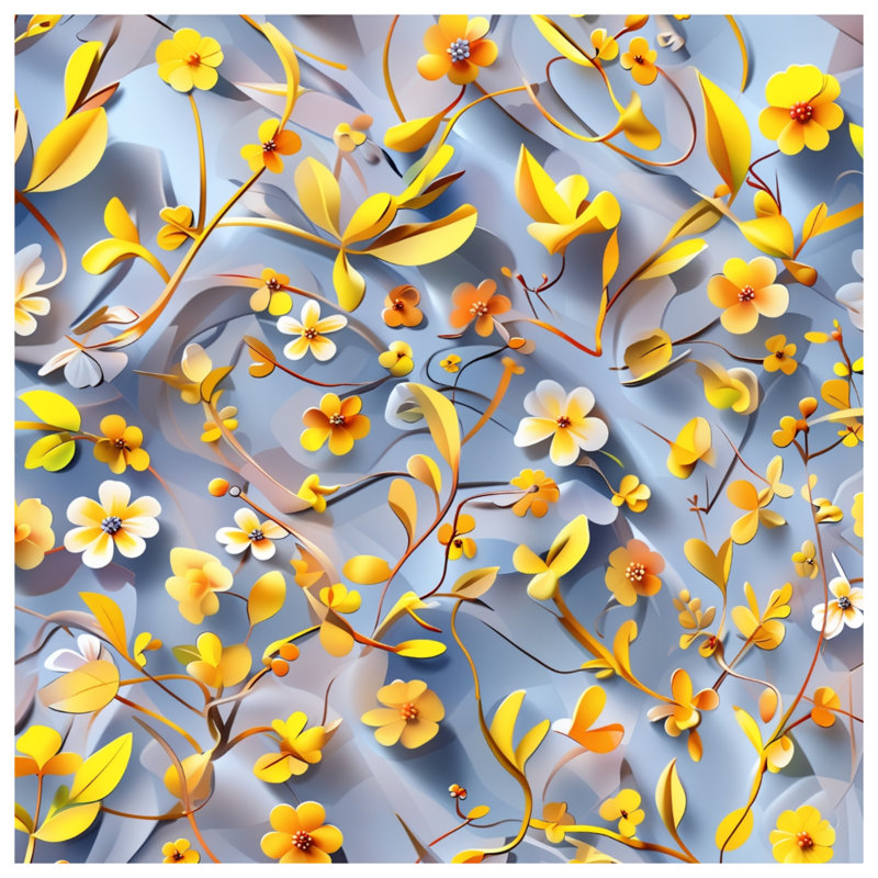 Rideaux à motif floral jaune et orange à motif floral, 1 panneau, 50 po x 92 po - 1 panneau, Blocage