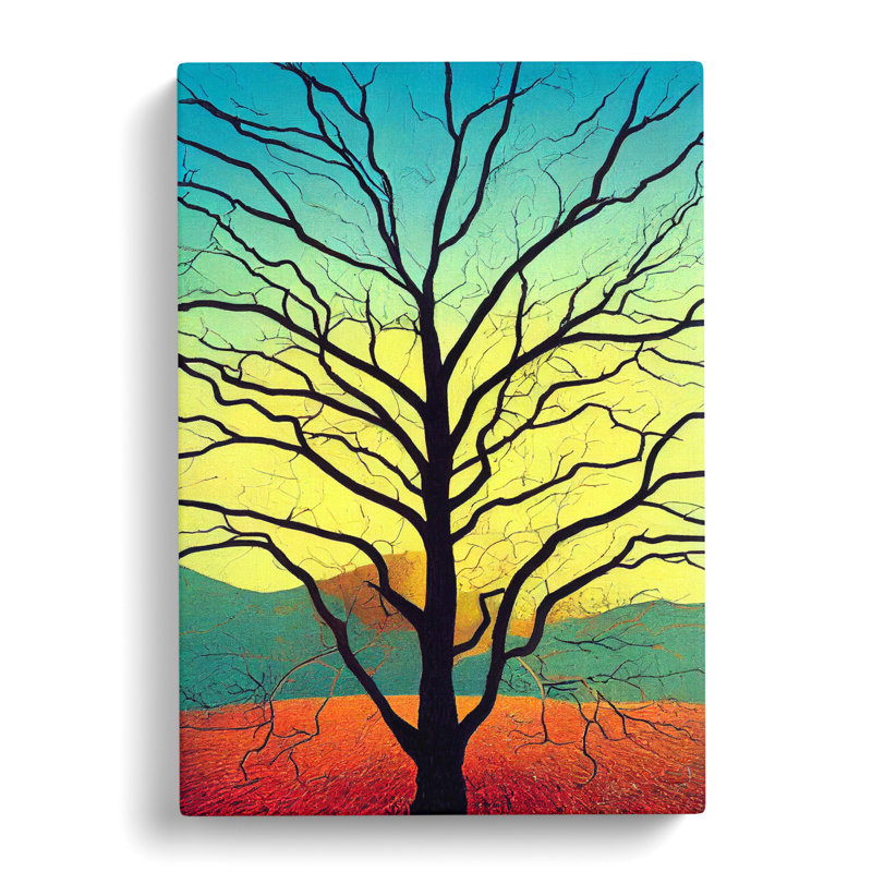 CAN-V0523-1595X Oak Tree - Wrapped Canvas Print, 50cm H x 35cm W x 3cm D