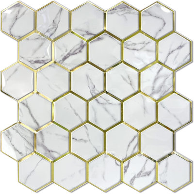 Carreau de dosseret hexagonal brillant Vamos Tile
