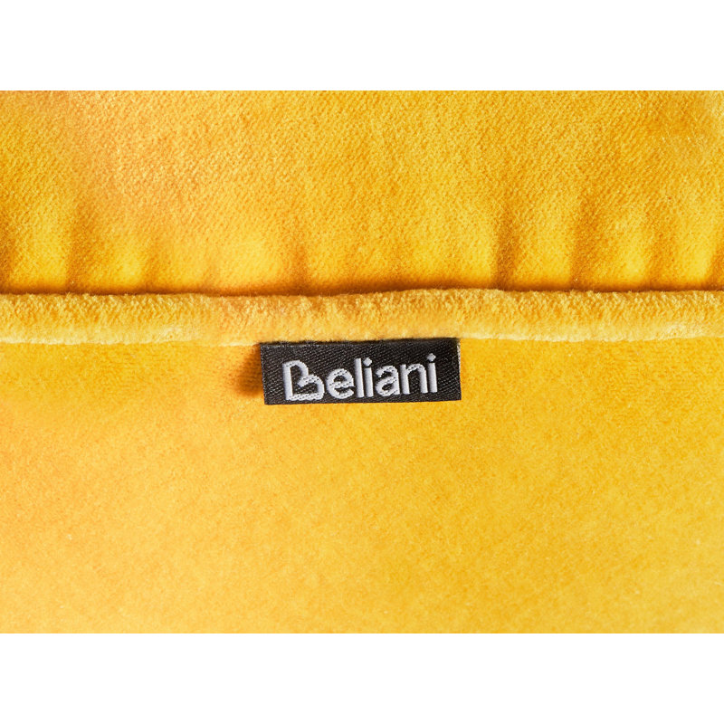 60cm Wide Round Solid Colour Pouffe Ottoman, Yellow