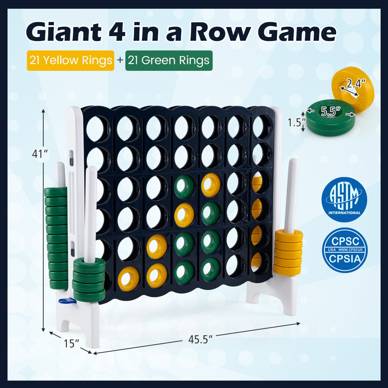 Ensemble de jeu géant Jumbo 4-to-score, Bleu très foncé