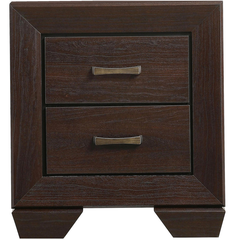 Copper Dark Cocoa 2-Drawer Rectangular Nightstand