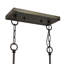 Luminaire suspendu pour îlot de cuisine avec abat-jour en verre transparent de 60 watts à 4 lumières noir et or antique-117599827-117599829