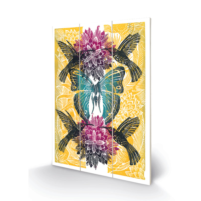 Hummingbirds by Amanda Colville - No Frame Print on Wood