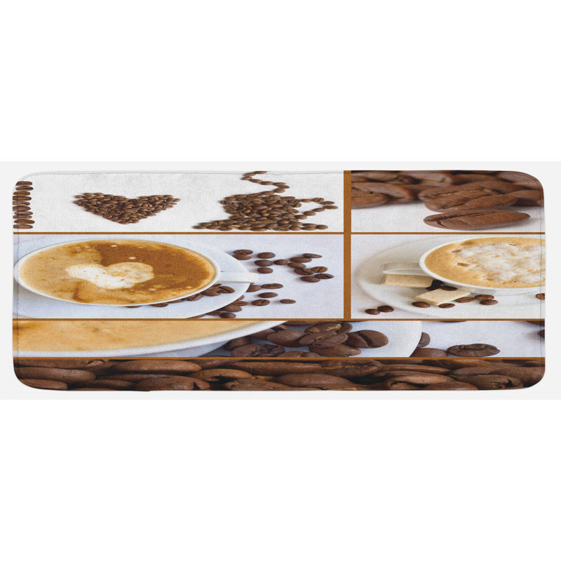 Tapis de cuisine café
