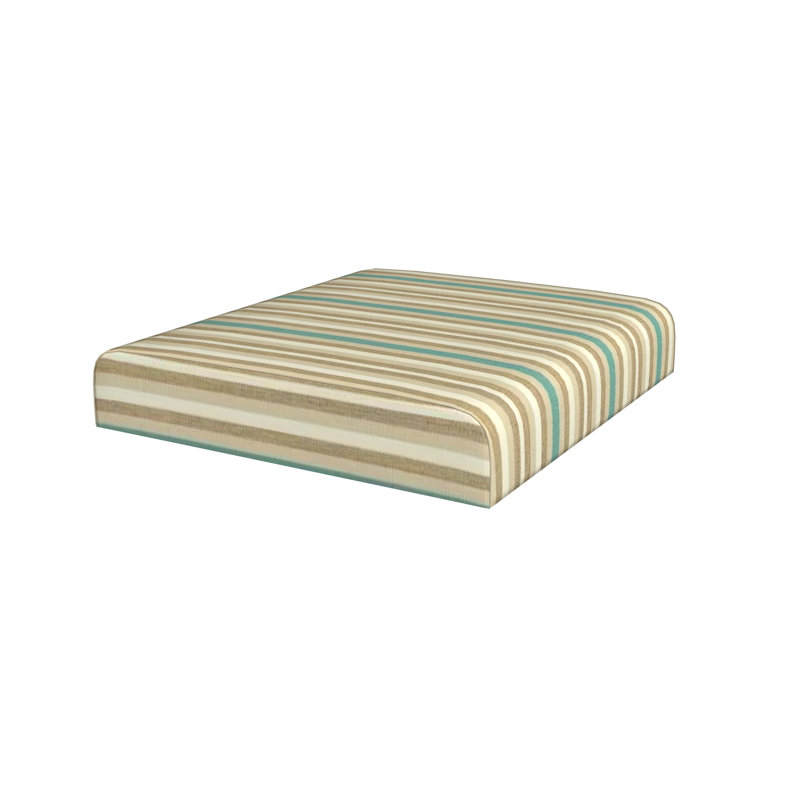 Sunbrella® Indoor/Outdoor Patio Ottoman Cushion, Green/Beige/Cream/Tan Sunbrella