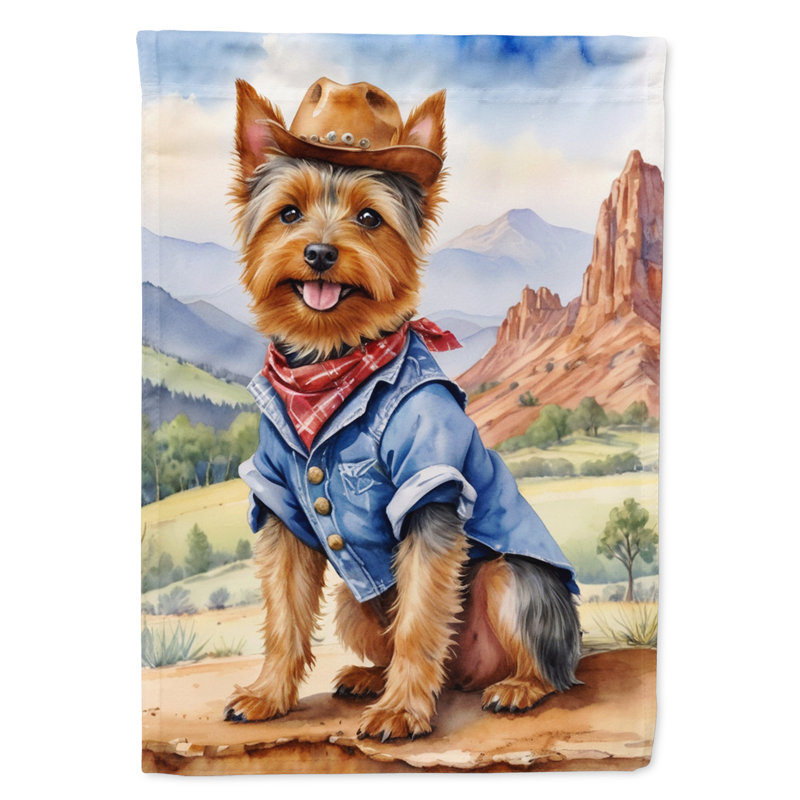 Drapeau Cowboy Welcome House, Terrier australien