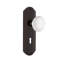 Deco Plate with Decorative Keyhole and White Porcelain Door Knob-536333984-536333996