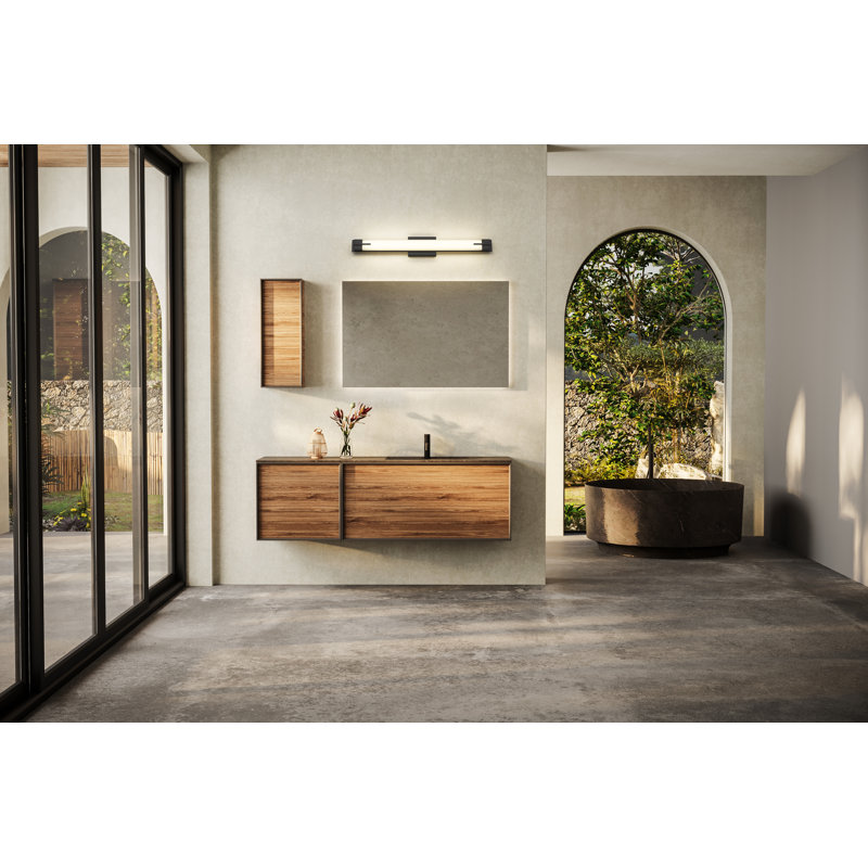 Braxten 1 Light Vanity, Matte Black