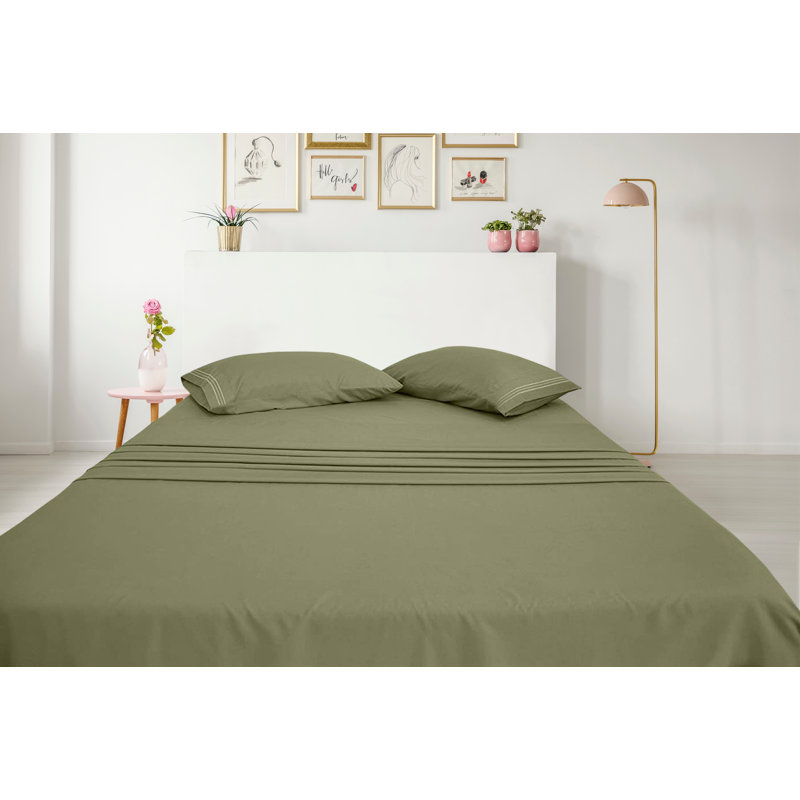 Greeny Green Luxury Bamboo Rayon Sheet Set, Sage Green