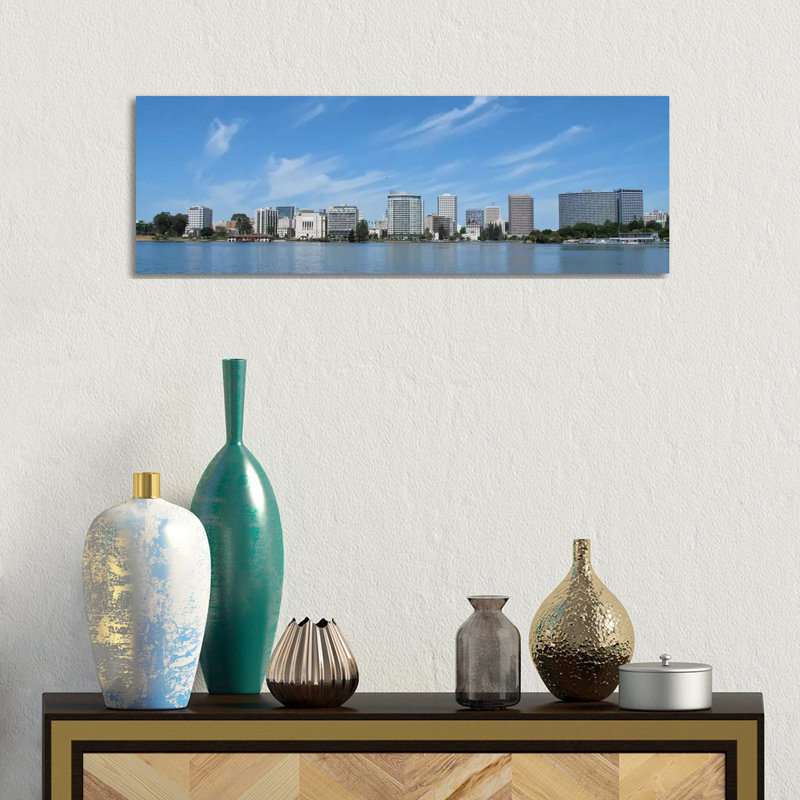 Oakland Panoramic Skyline Cityscape - Wrapped Canvas Panoramic Print, 30.48 cm H x 91.44 cm W x 1.91 cm D