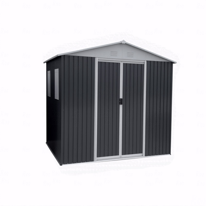 Abri de jardin extérieur 12 pi x 10 pi Apex toit gris avec 4 fenêtres et cadre en alliage d'aluminium
